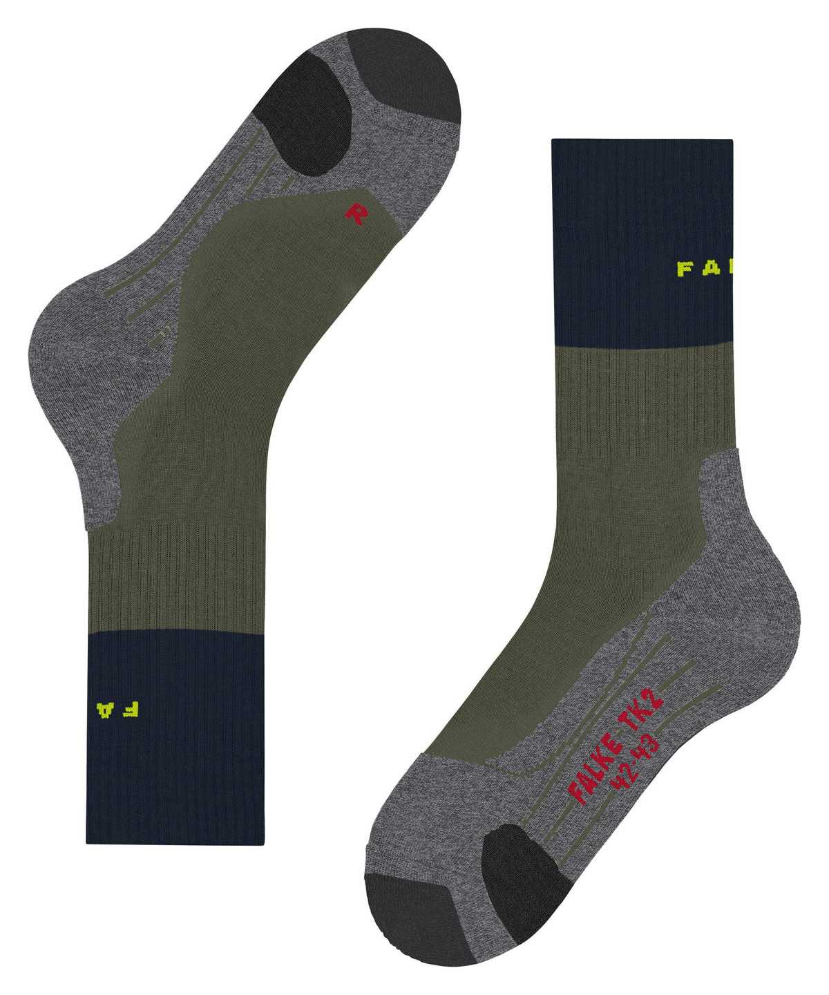 Men Falke TK2 Explore Trekking Socks Socks Green | KFWICZ925