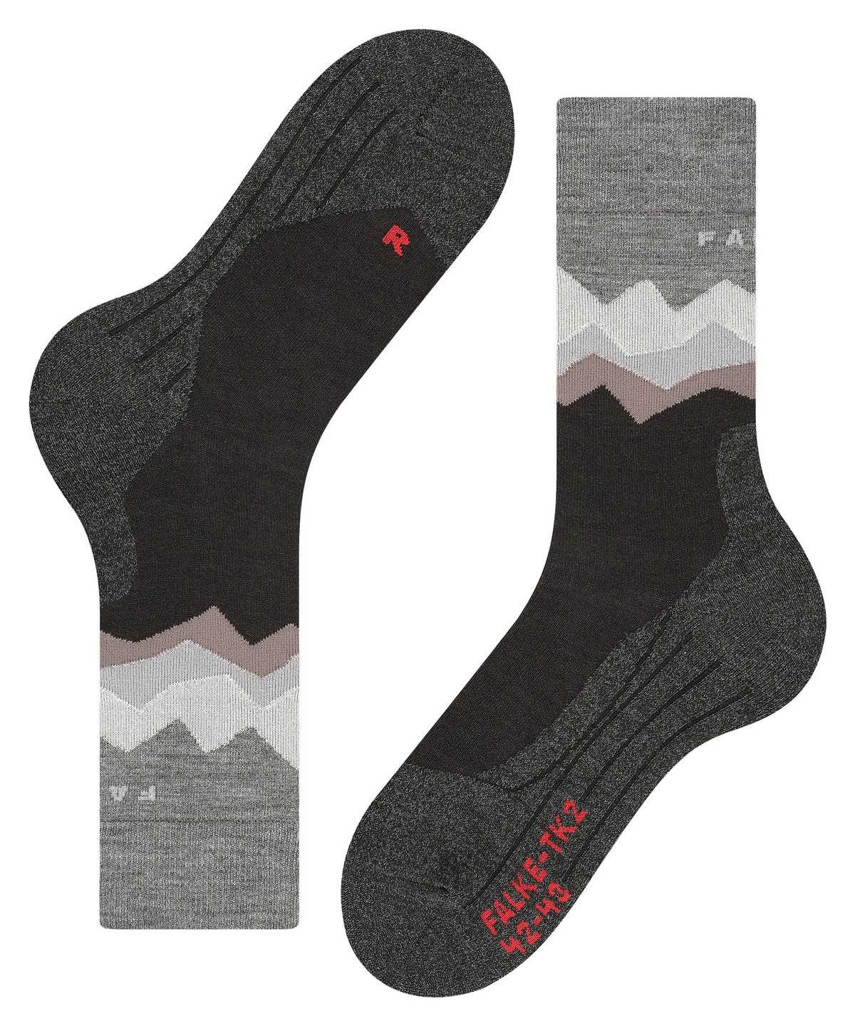 Men Falke TK2 Explore Trekking Socks Socks Black | BDTZHQ684