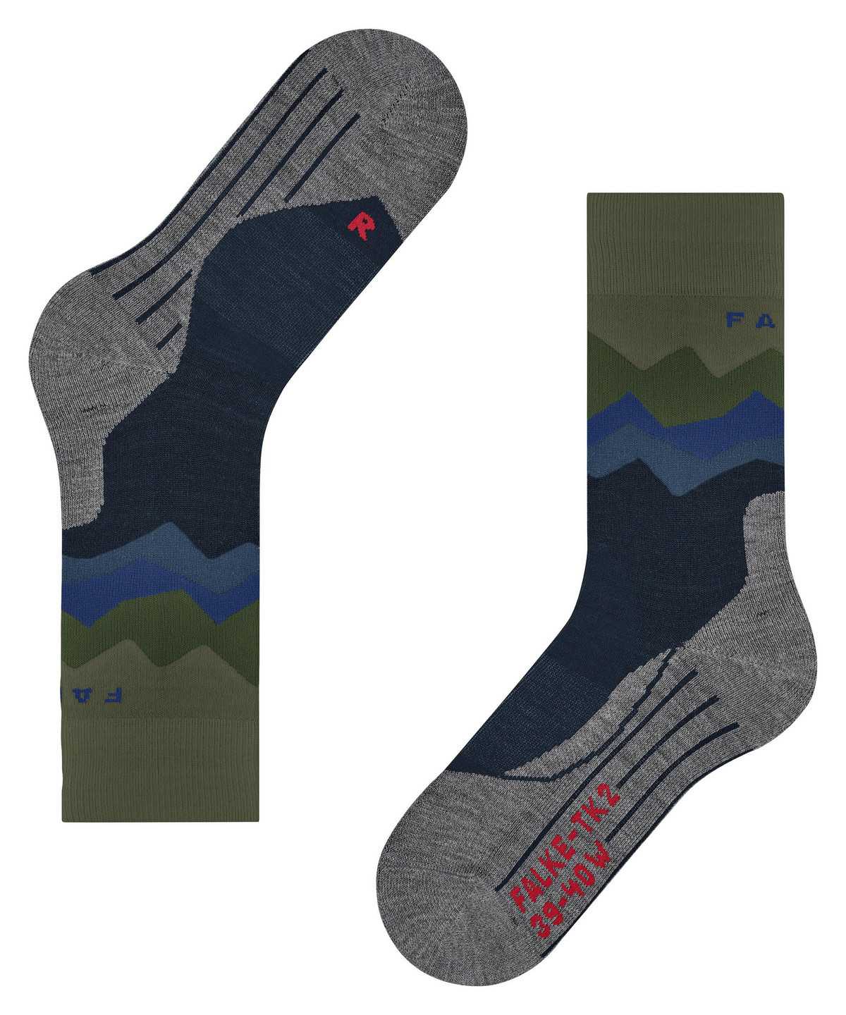 Men Falke TK2 Explore Trekking Socks Socks Blue | HSFYRJ573