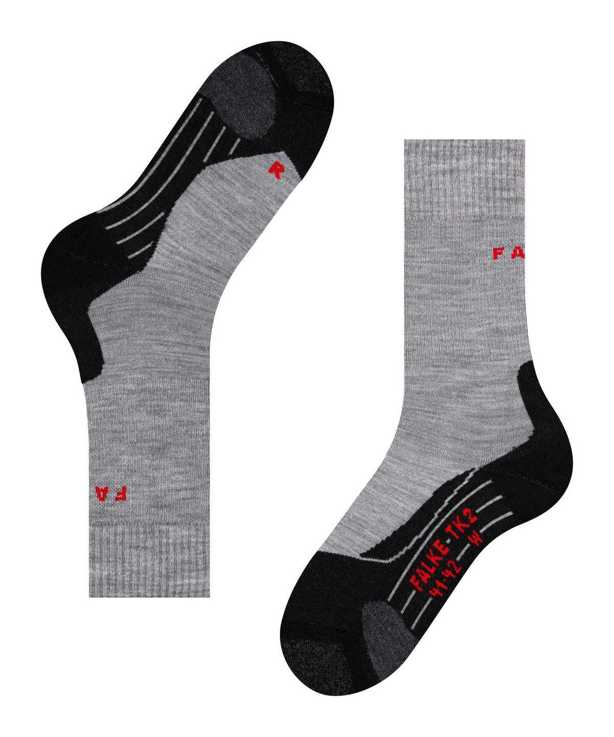 Men Falke TK2 Explore Trekking Socks Socks Grey | OXJZMH953