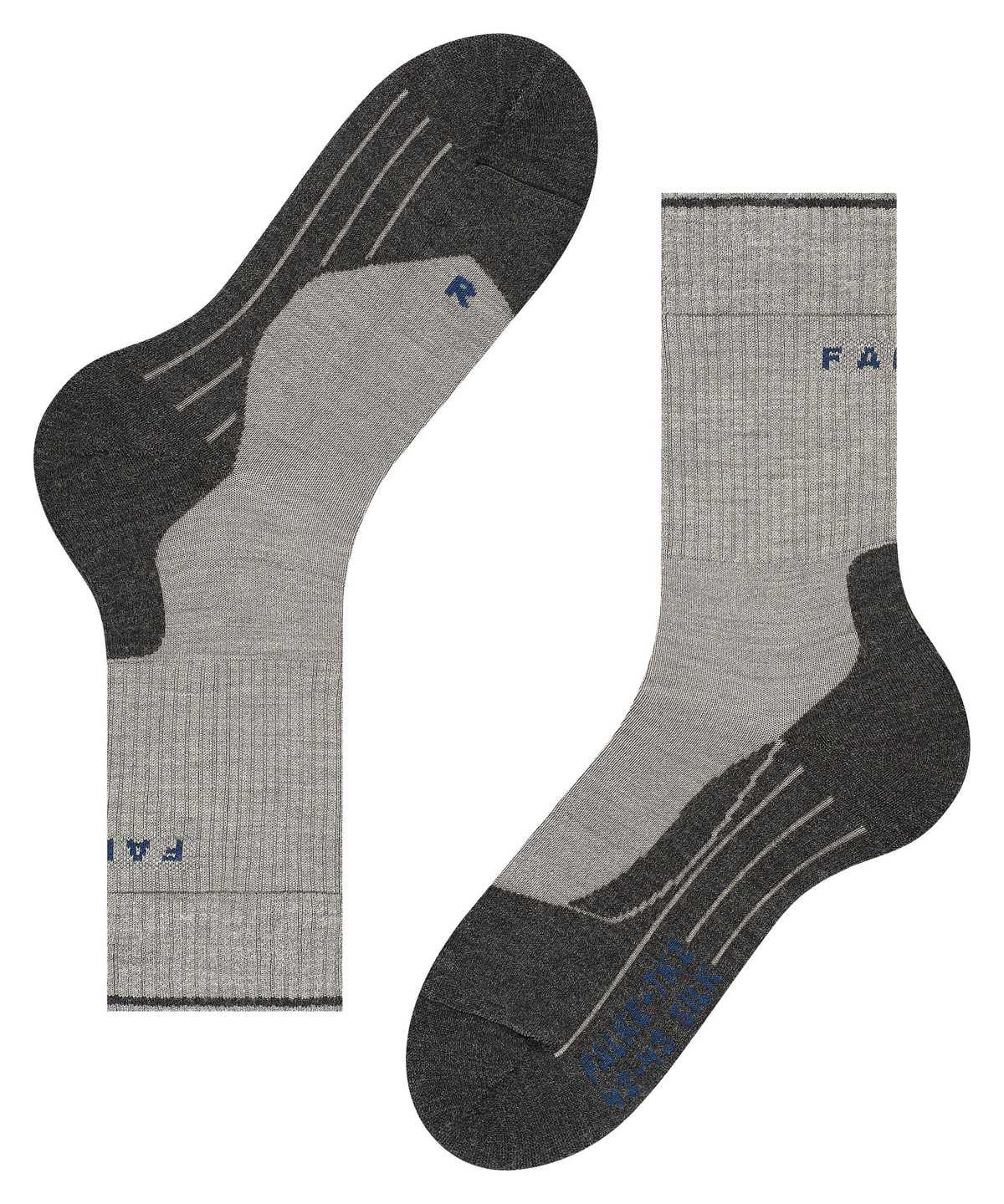 Men Falke TK2 Explore Wool Silk Trekking Socks Socks Grey | REQULS764