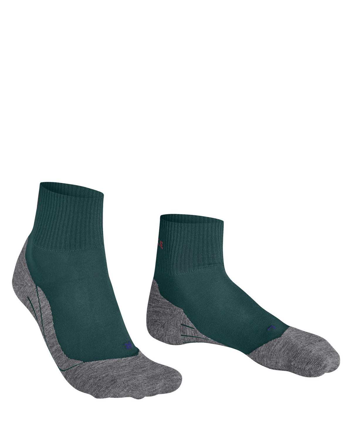 Men Falke TK5 Wander Cool Short Trekking Short sock Socks Green | EYIHOT243