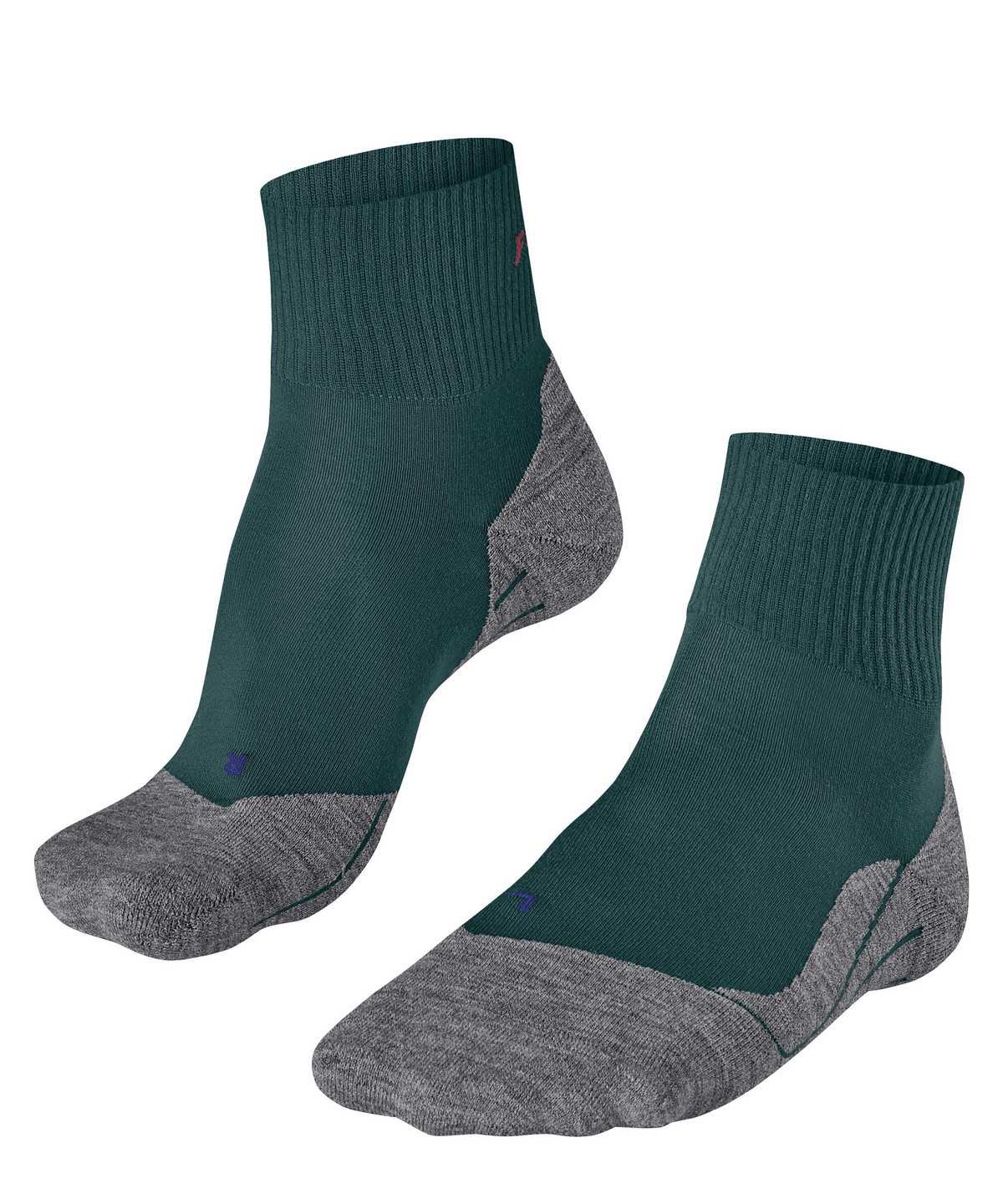 Men Falke TK5 Wander Cool Short Trekking Short sock Socks Green | EYIHOT243