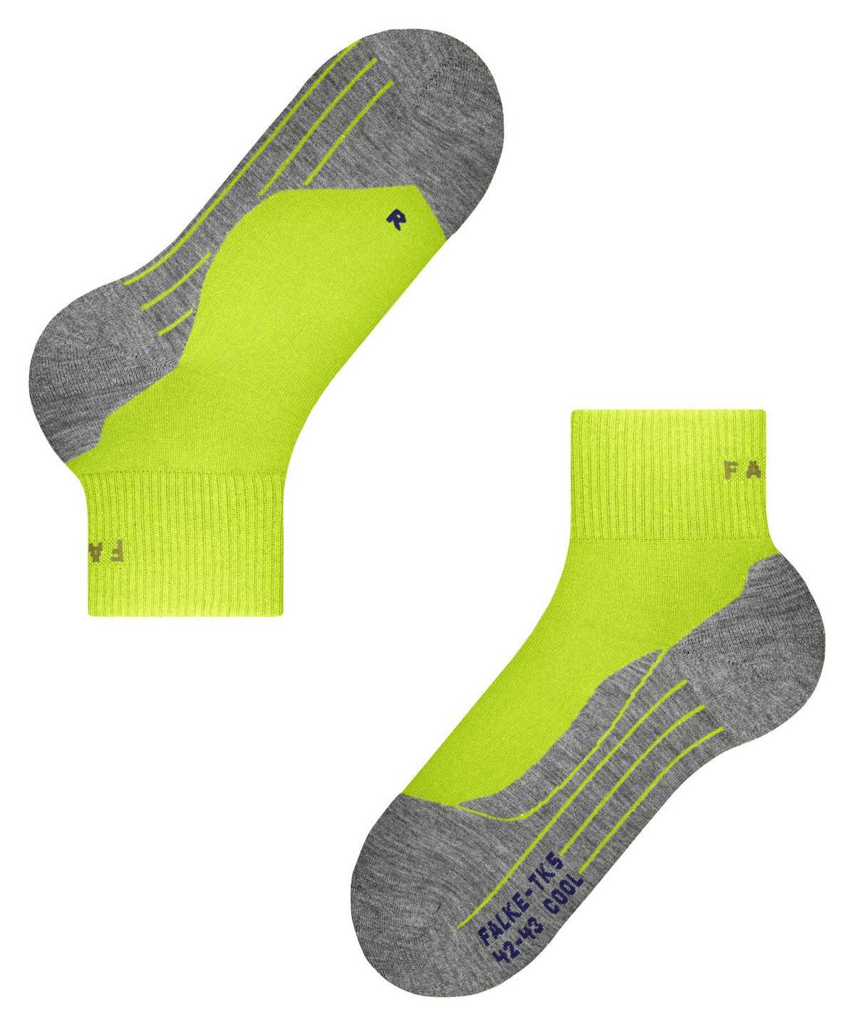 Men Falke TK5 Wander Cool Short Trekking Short sock Socks Green | OIASXY728