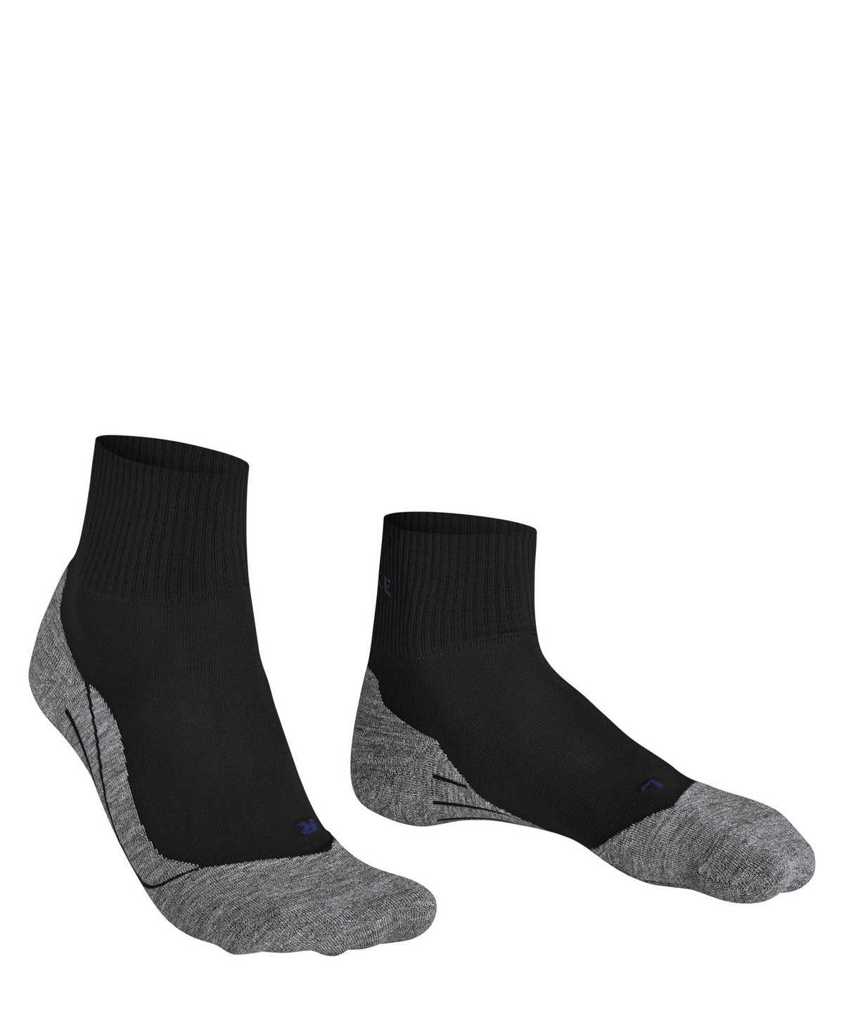 Men Falke TK5 Wander Cool Short Trekking Short sock Socks Black | DWKXLP205