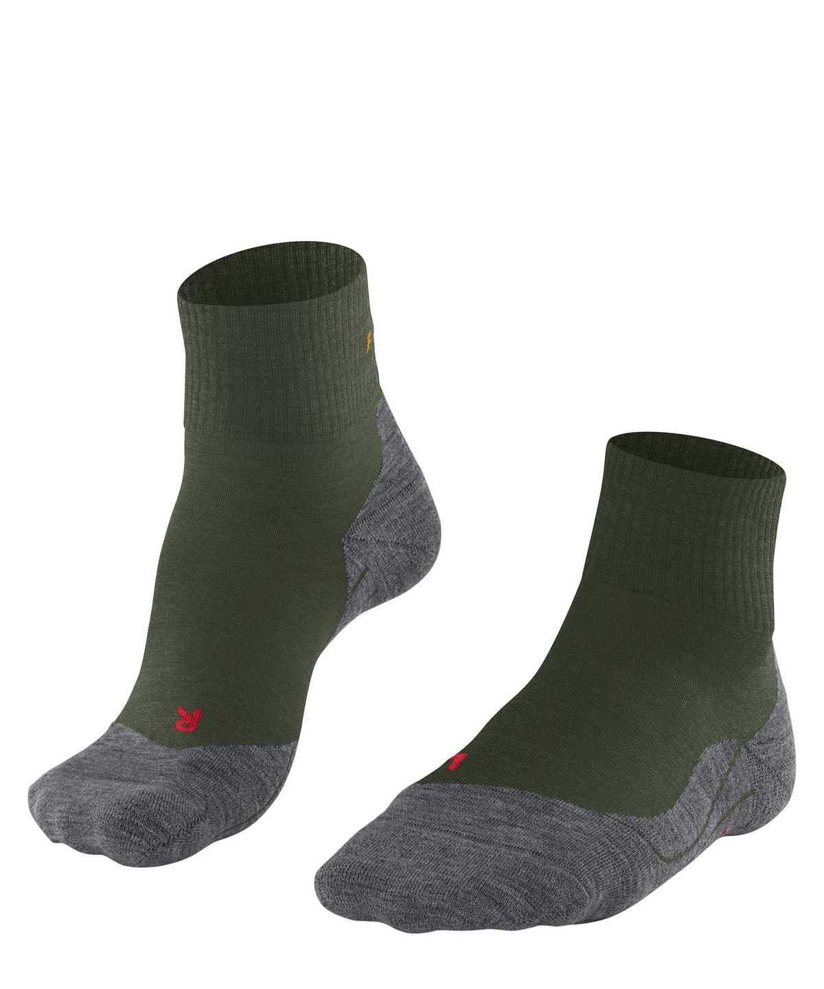 Men Falke TK5 Wander Short Trekking Short sock Socks Green | OZUABL348