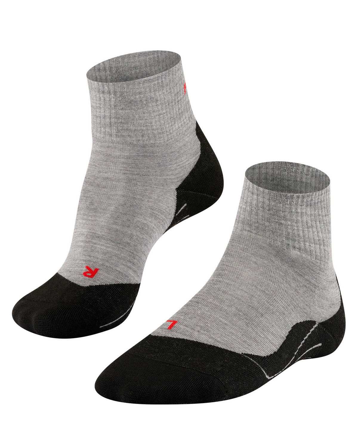 Men Falke TK5 Wander Short Trekking Short sock Socks Grey | MRTFLC148