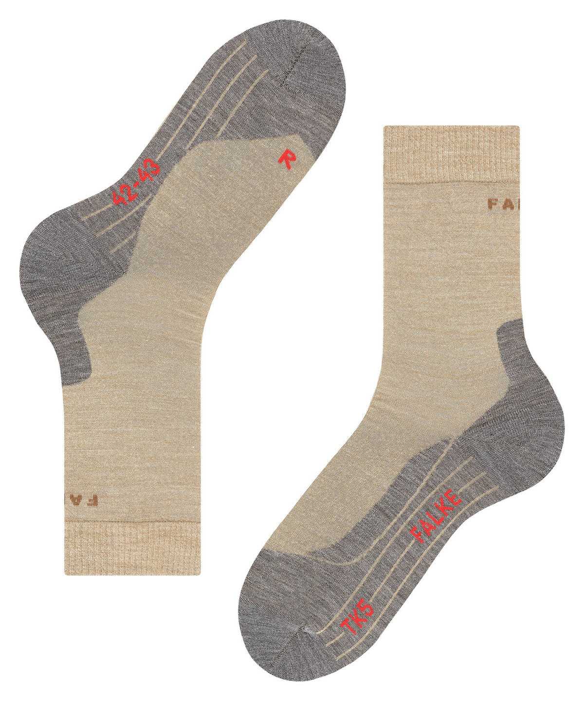 Men Falke TK5 Wander Trekking Socks Socks Beige | IDNBPA473