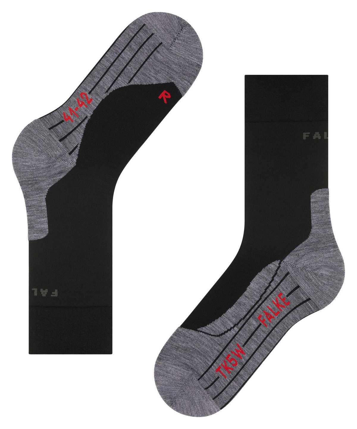 Men Falke TK5 Wander Trekking Socks Socks Black | IQBTUK943