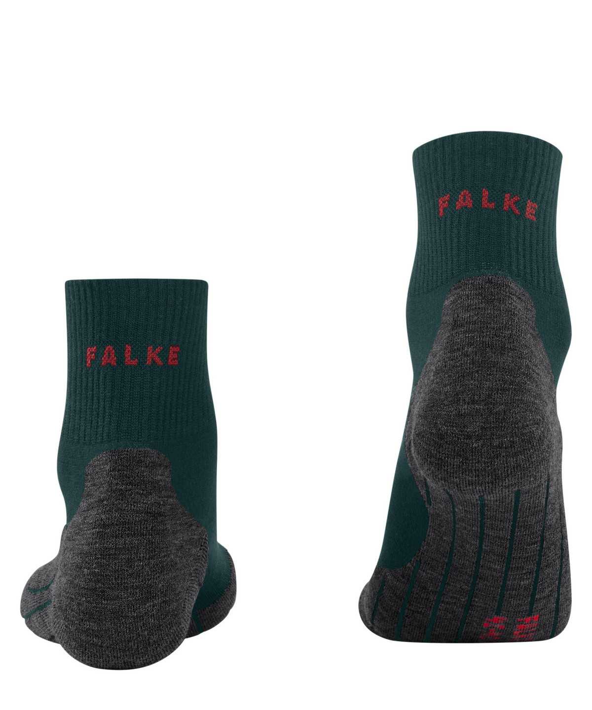 Men Falke TK5 Wander Wool Short Trekking Short sock Socks Green | JYIBPH425