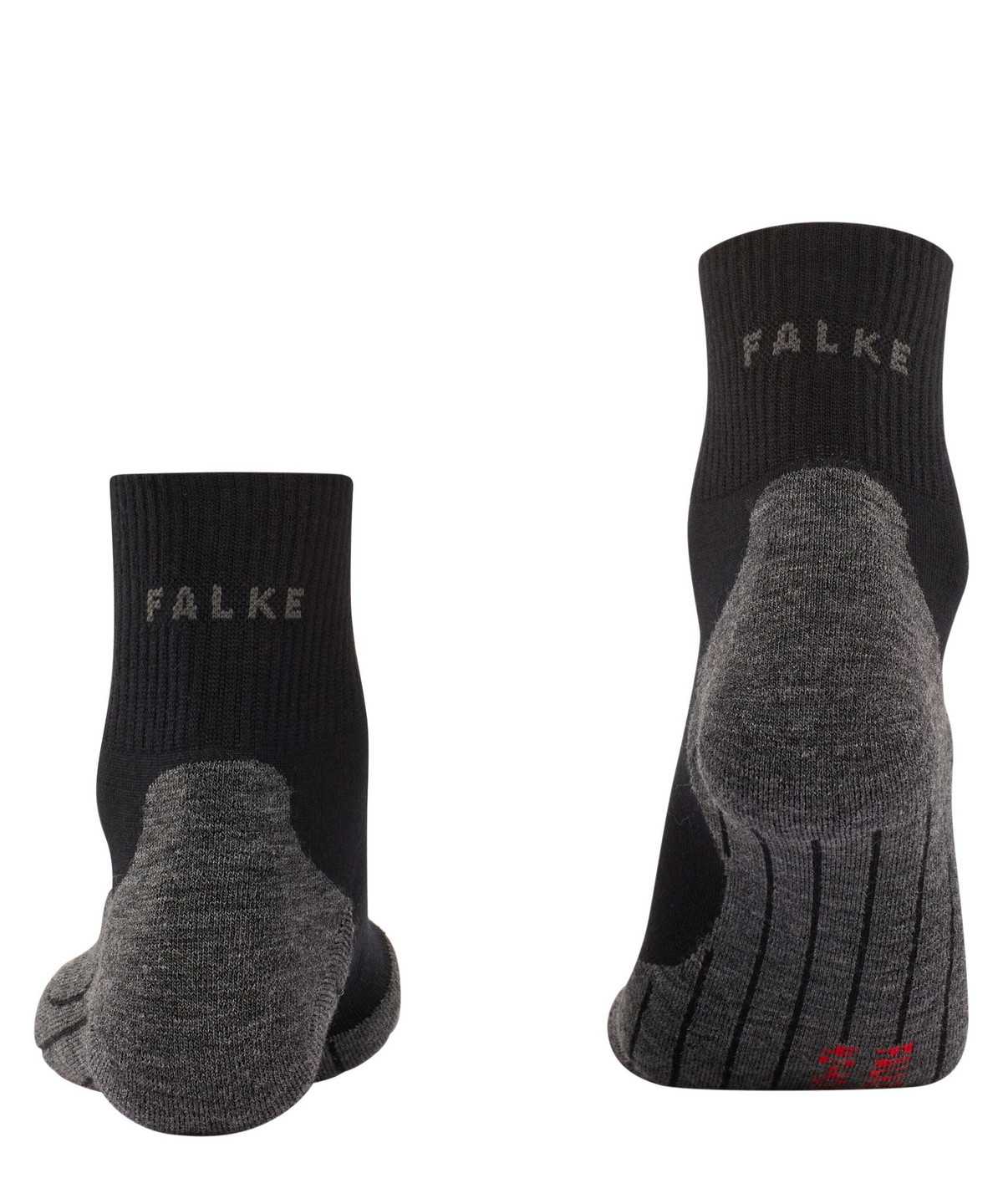 Men Falke TK5 Wander Wool Short Trekking Short sock Socks Black | TRMYOP943