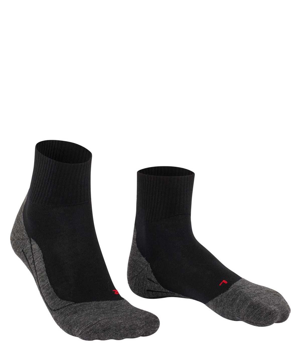 Men Falke TK5 Wander Wool Short Trekking Short sock Socks Black | TRMYOP943