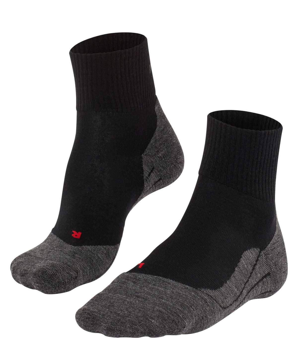 Men Falke TK5 Wander Wool Short Trekking Short sock Socks Black | TRMYOP943