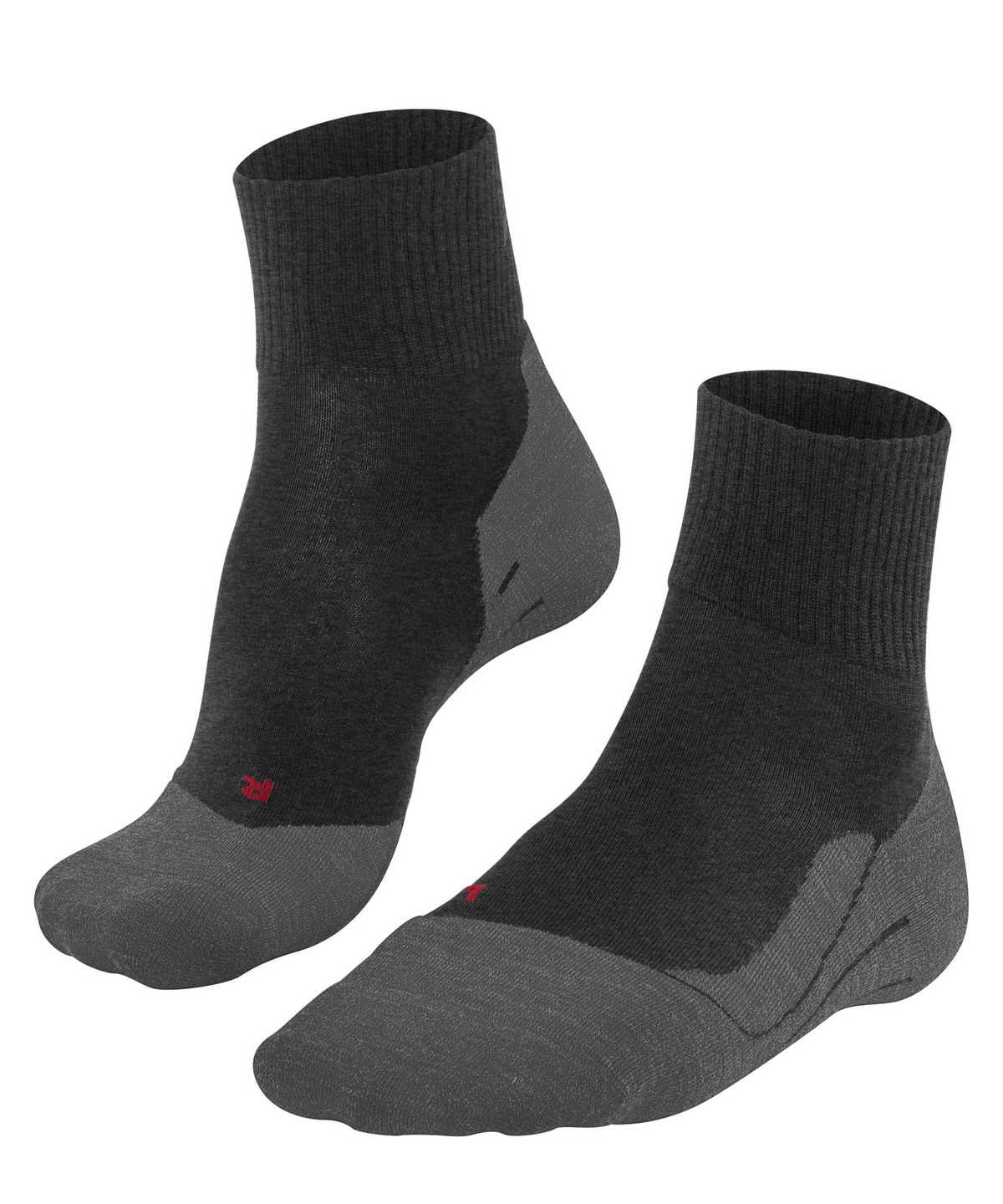 Men Falke TK5 Wander Wool Short Trekking Short sock Socks Grey | PJFKXB492