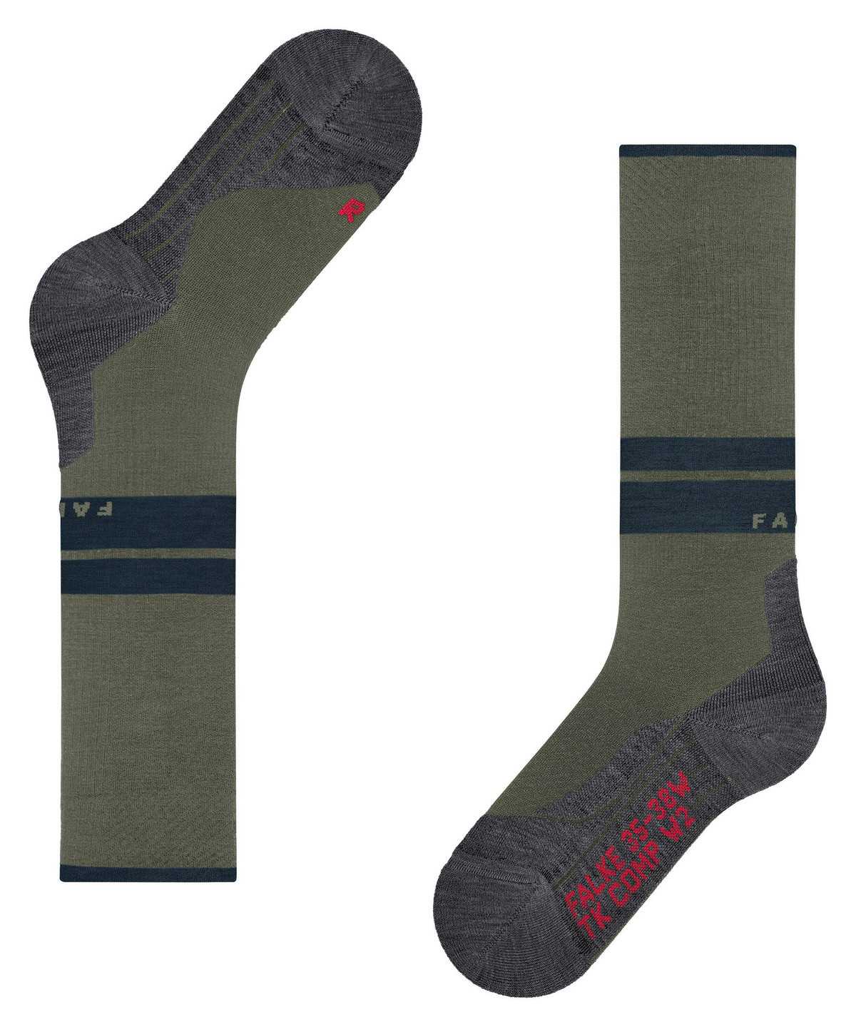 Men Falke TK Compression Energy Trekking Knee-high Socks Socks Green | SZVREK230