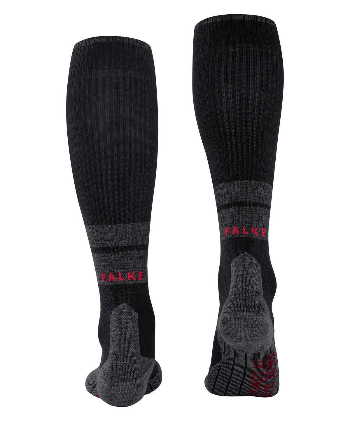 Men Falke TK Compression Energy Trekking Knee-high Socks Socks Black | IRHMAV621