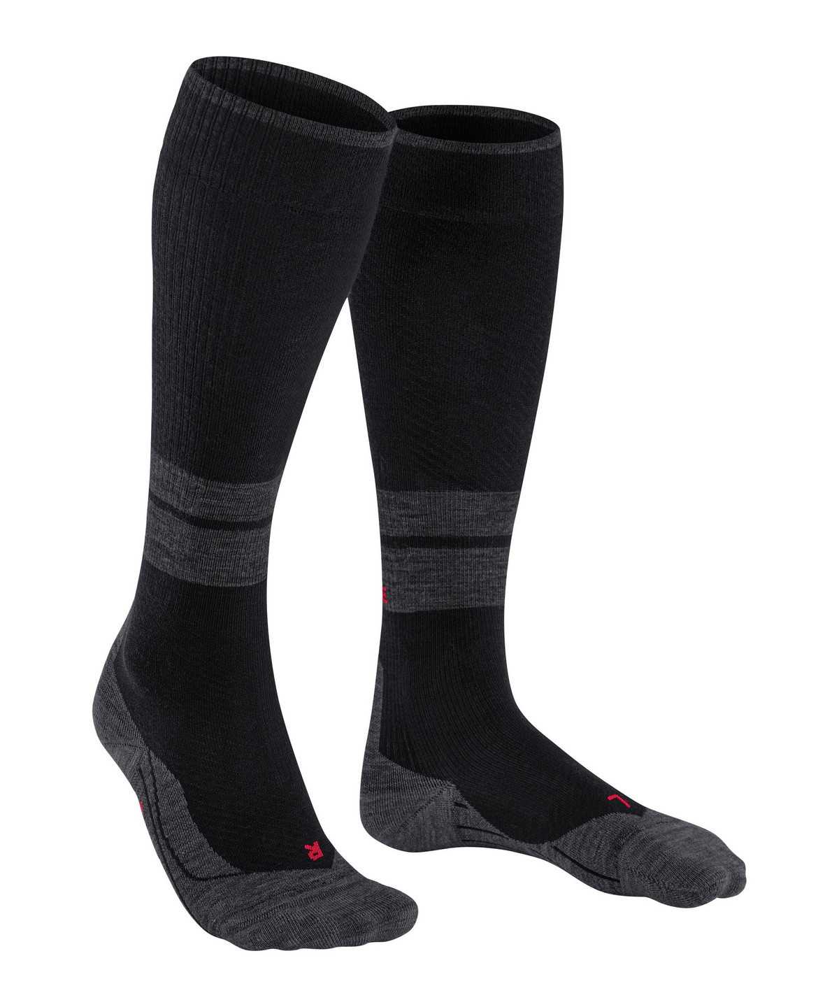 Men Falke TK Compression Energy Trekking Knee-high Socks Socks Black | IRHMAV621