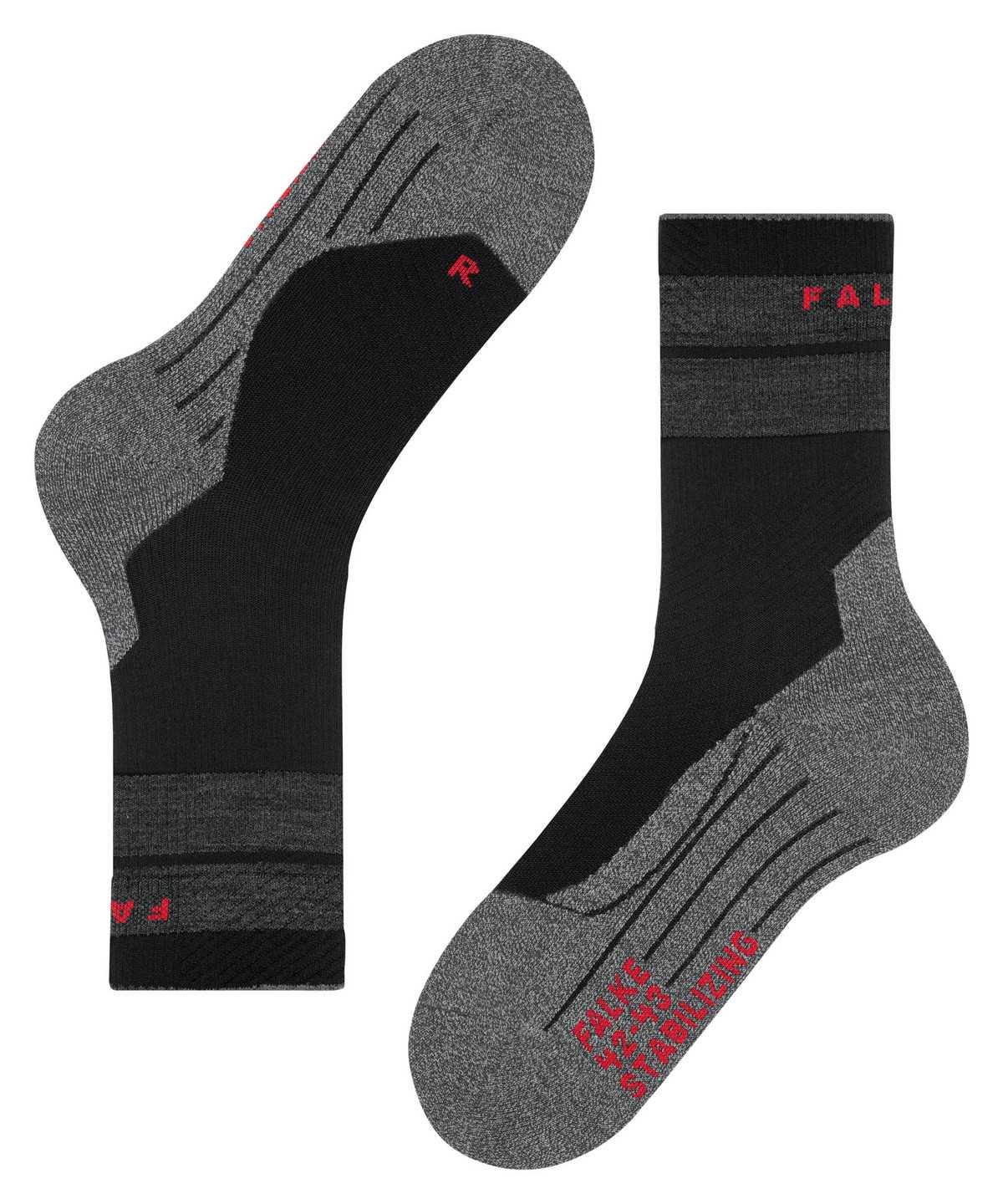 Men Falke TK Stabilizing Trekking Socks Socks Black | TSMBJO506