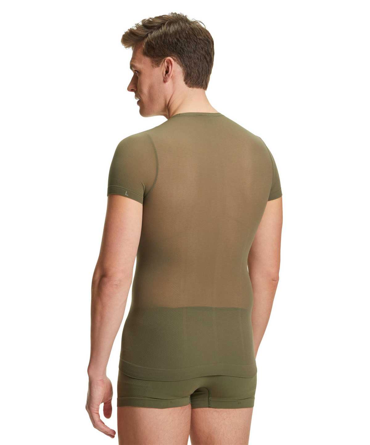 Men Falke T-Shirt Ultralight Cool Functional Underwear Green | ZXBQNE748