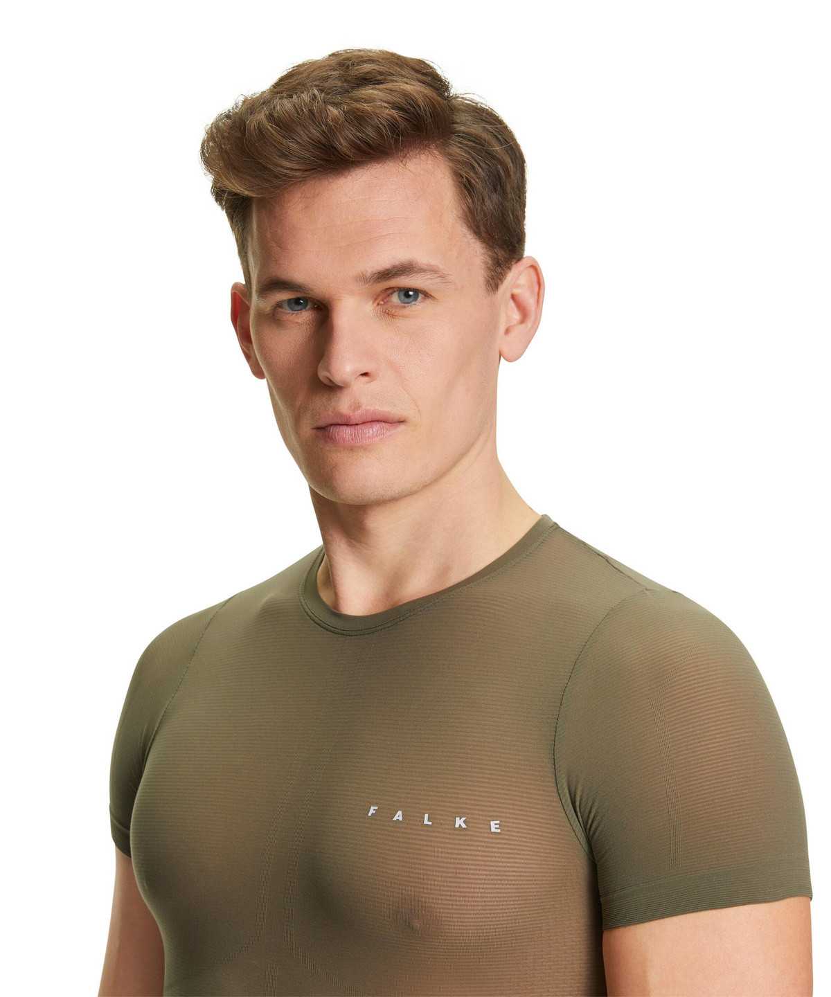 Men Falke T-Shirt Ultralight Cool Functional Underwear Green | ZXBQNE748