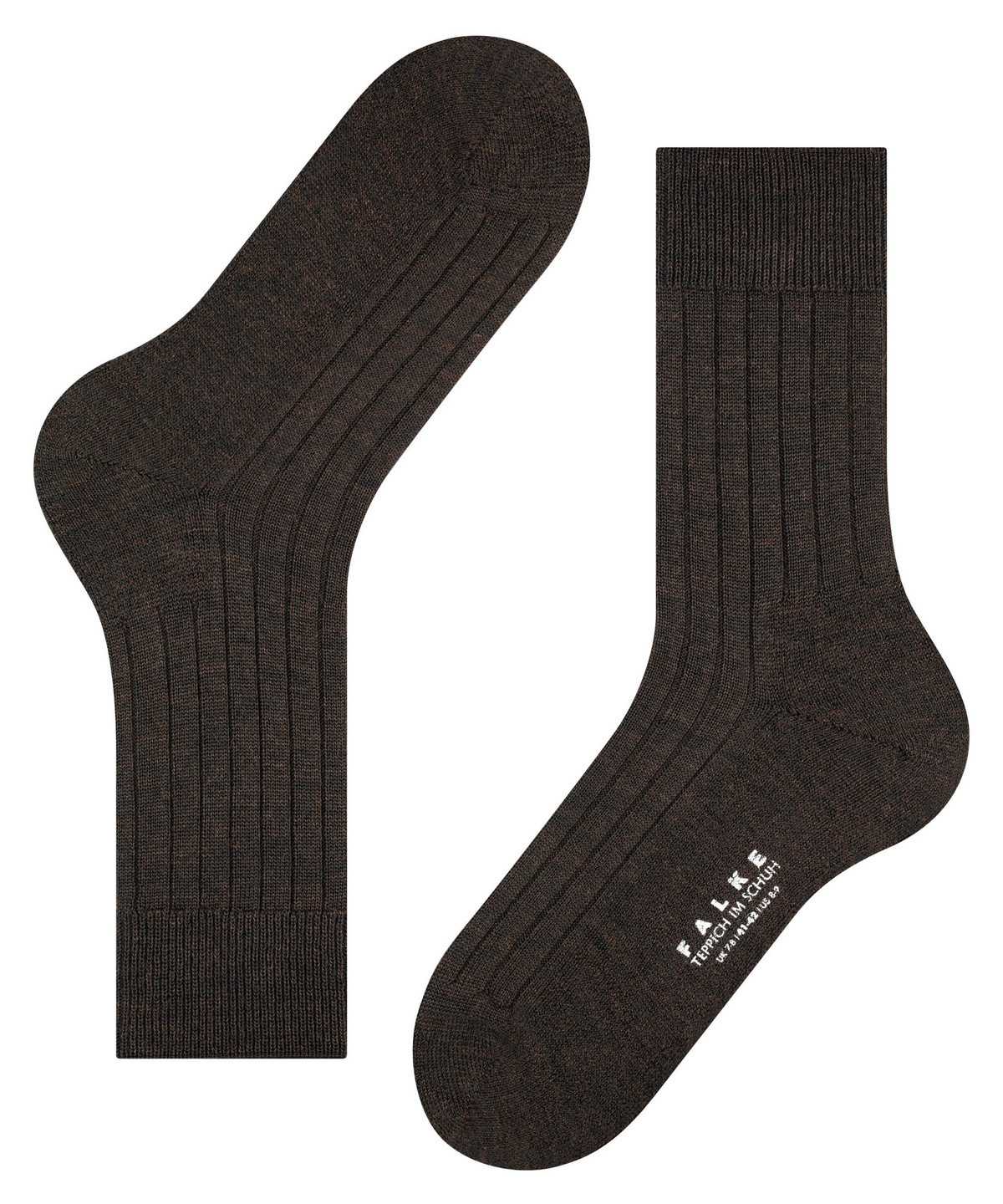 Men Falke Teppich im Schuh Socks Socks Brown | LKAIPC319