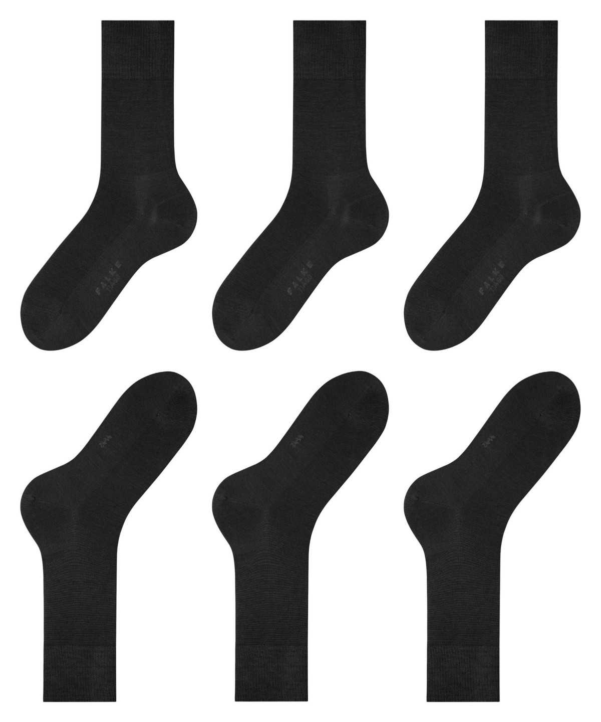 Men Falke Tiago 3-Pack Socks Socks Black | VPSZAD061