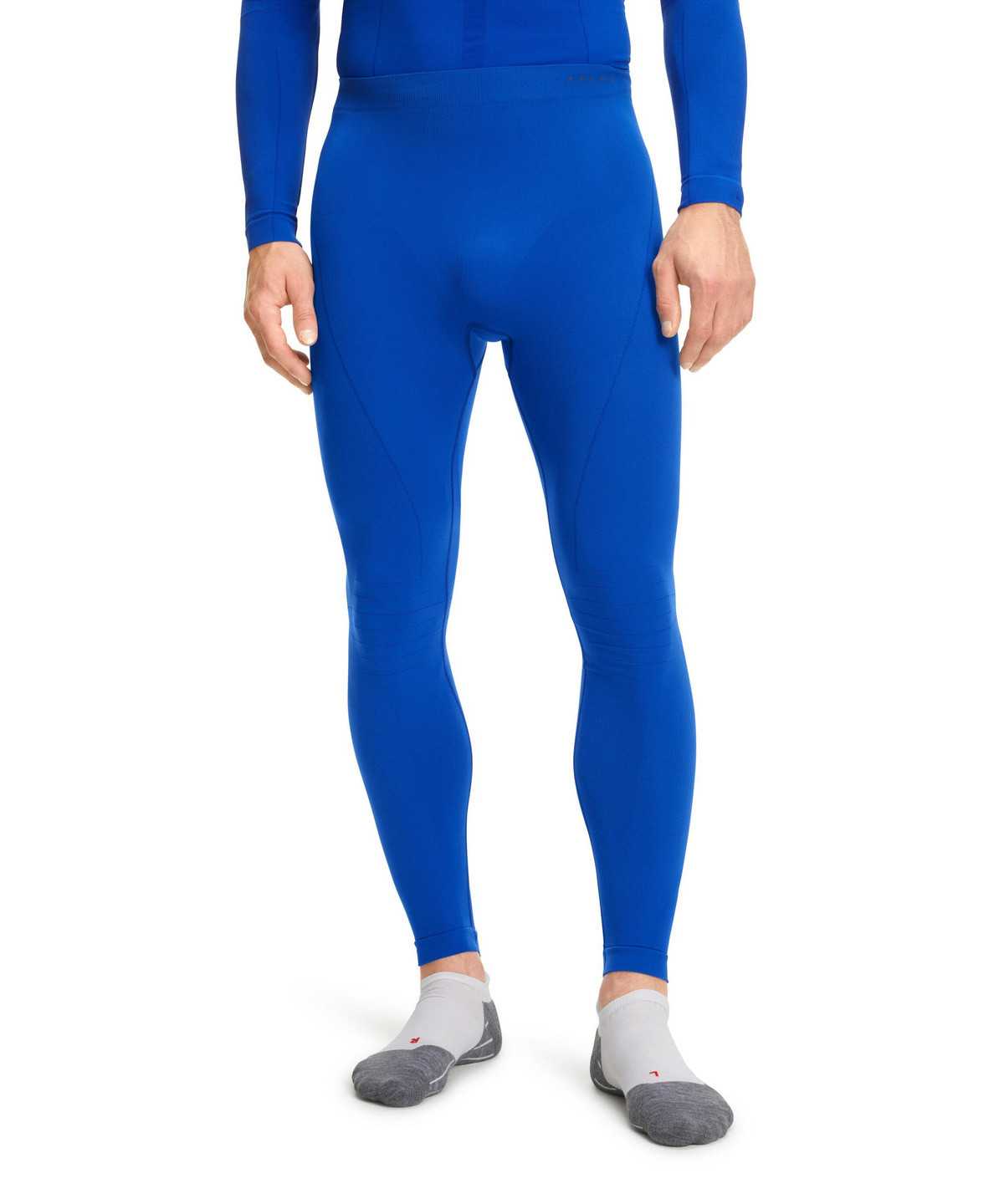 Men Falke Tights Warm Tights Blue | YADUVJ138