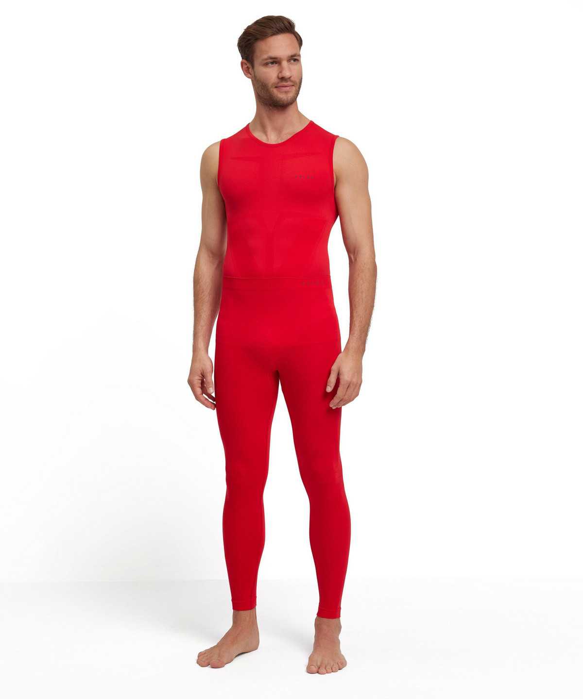 Men Falke Tights Warm Tights Red | NLDSBF348