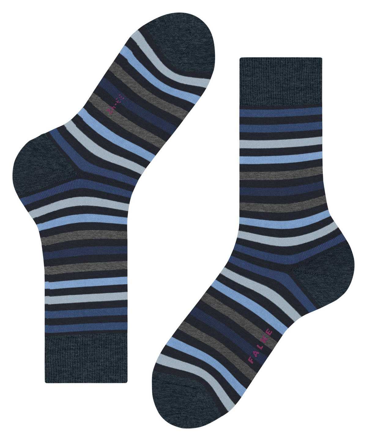 Men Falke Tinted Stripe Socks Socks Blue | TFJPRD153