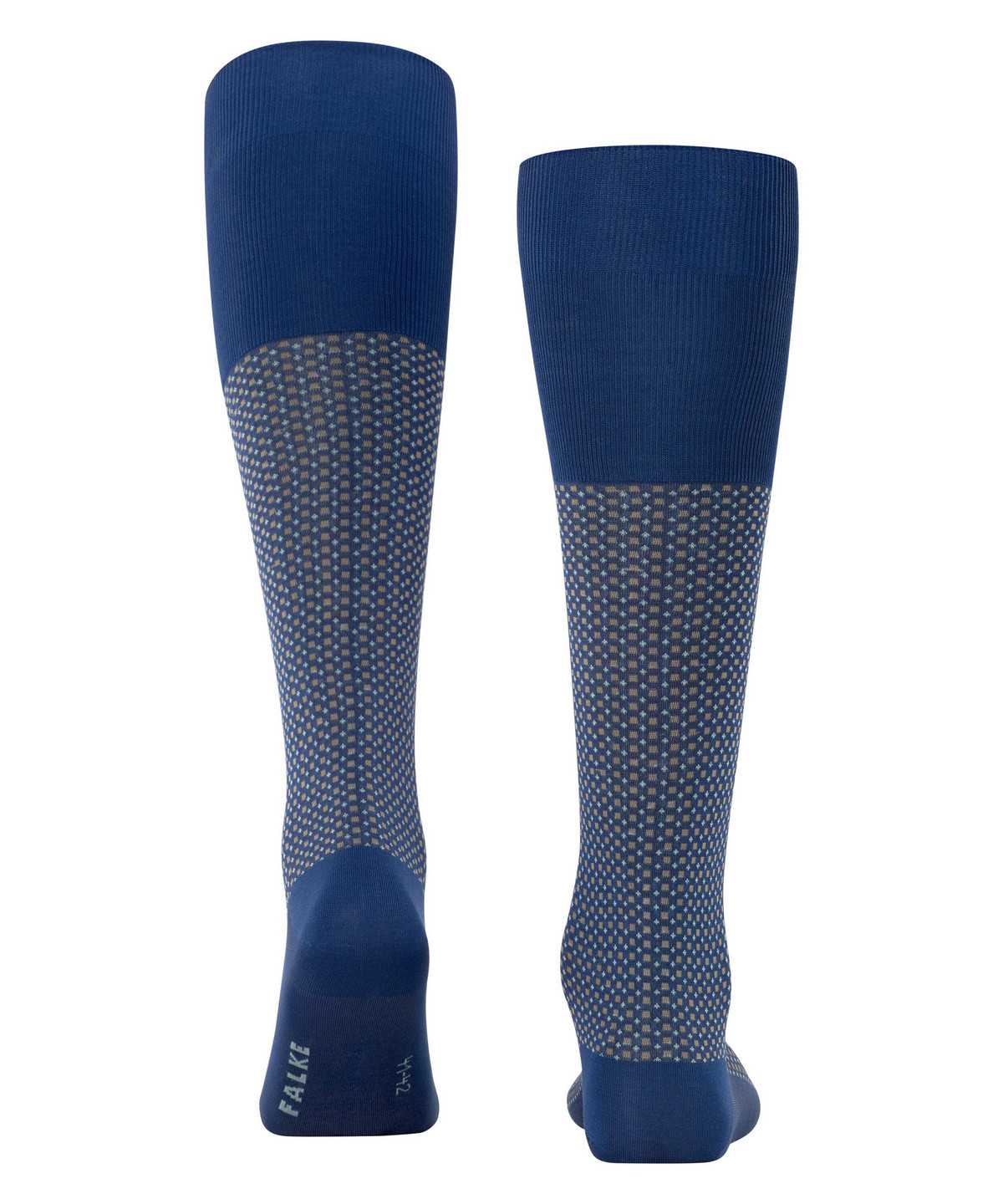 Men Falke Uptown Tie Knee-high Socks Socks Blue | CIYRSN746