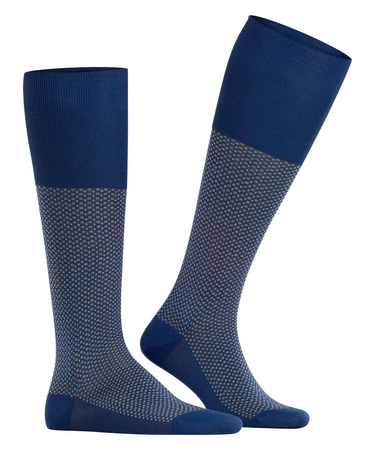 Men Falke Uptown Tie Knee-high Socks Socks Blue | CIYRSN746