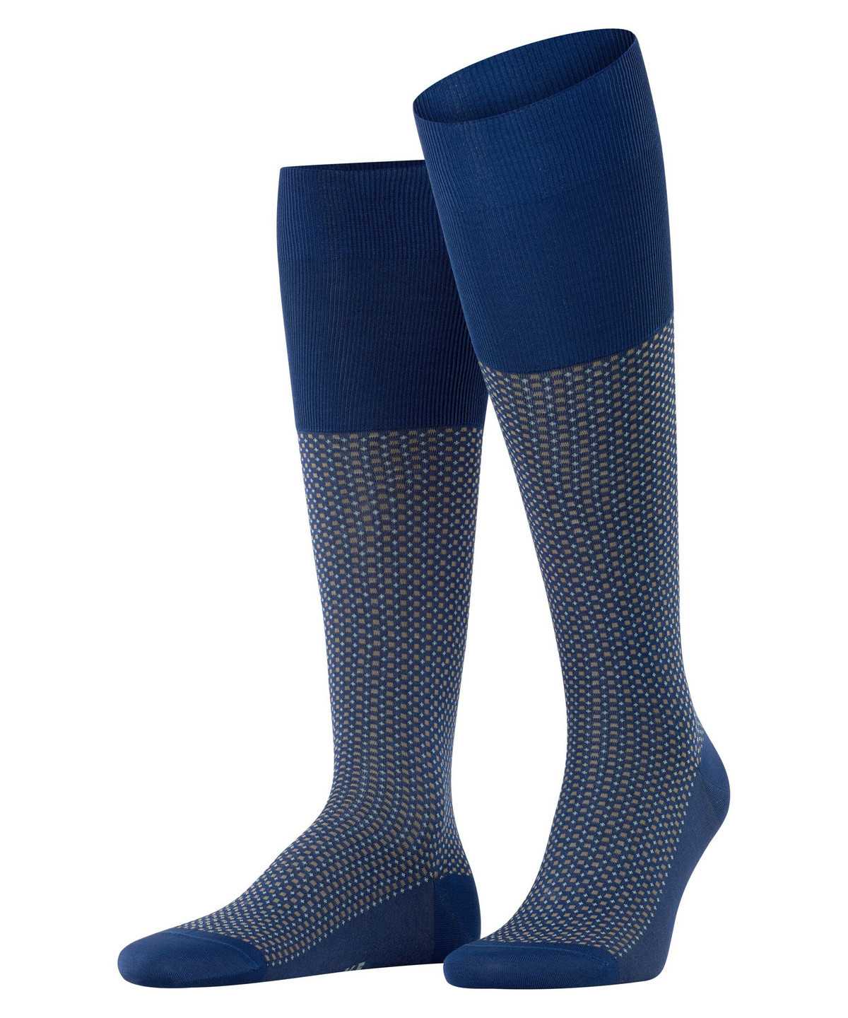 Men Falke Uptown Tie Knee-high Socks Socks Blue | CIYRSN746