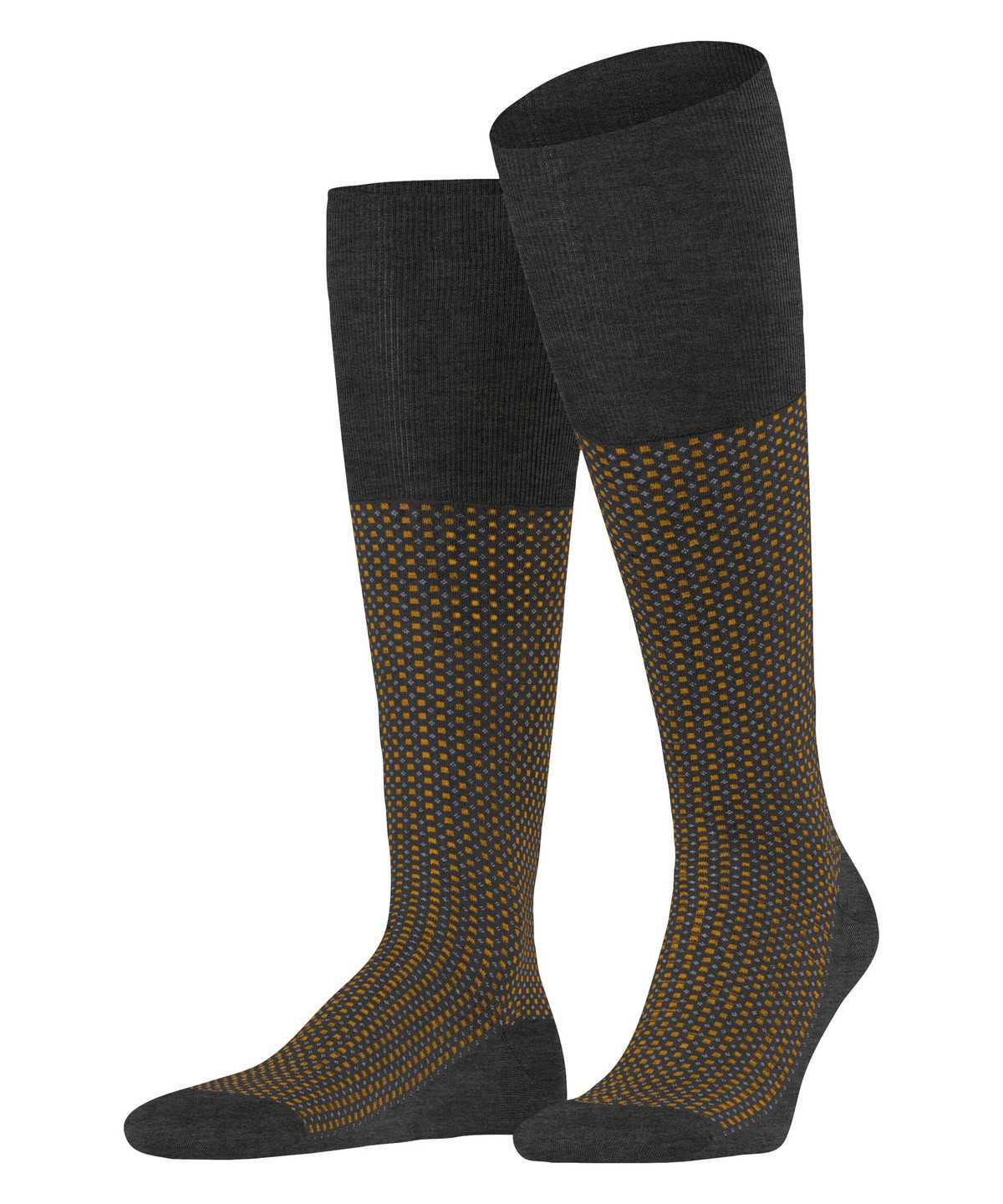 Men Falke Uptown Tie Knee-high Socks Socks Grey | RTGCVD792