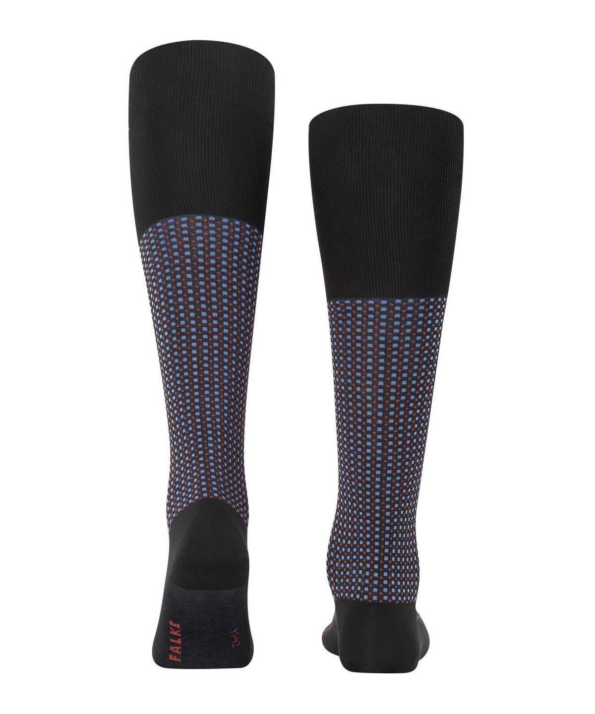 Men Falke Uptown Tie Knee-high Socks Socks Black | WSBHPR095