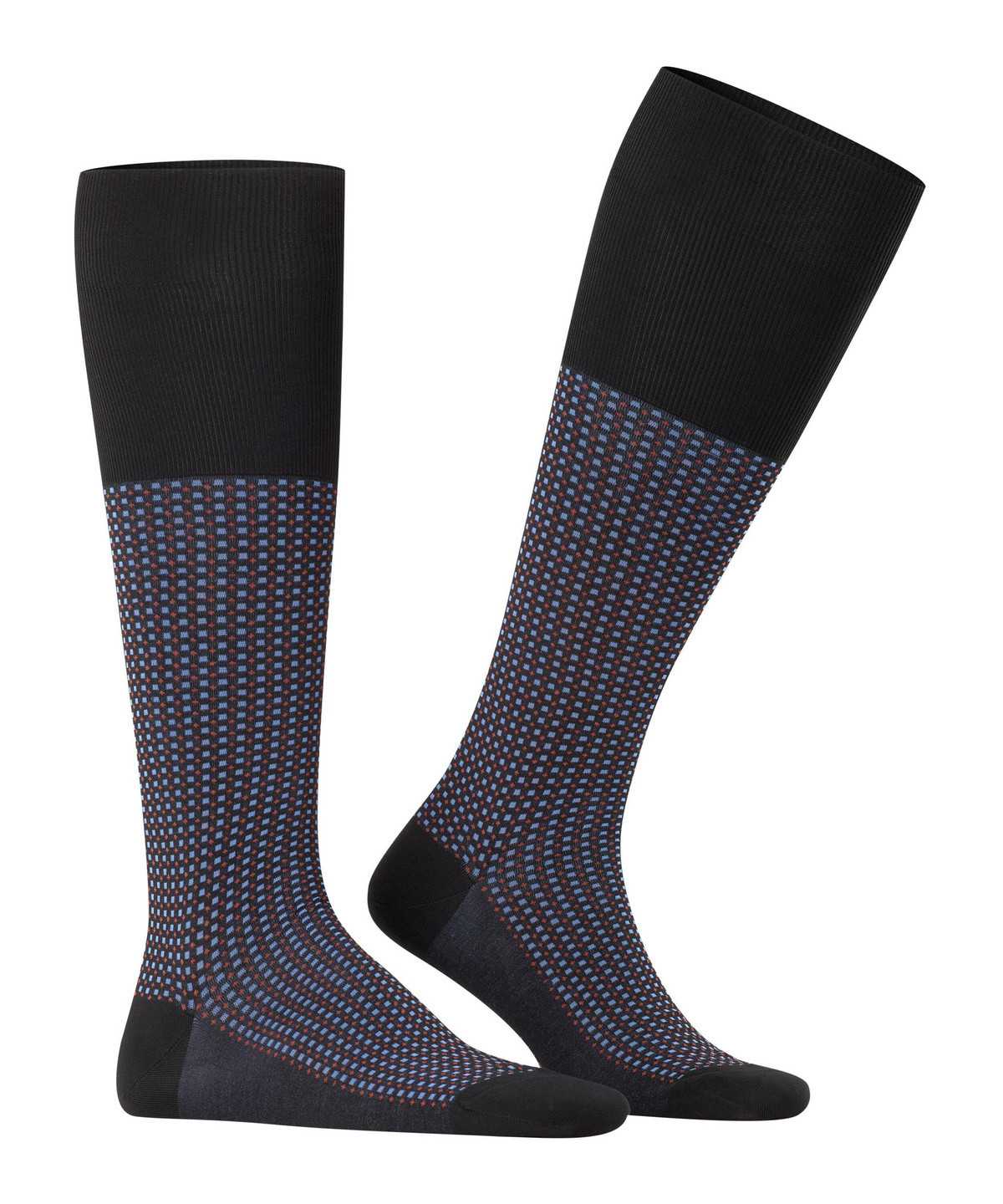 Men Falke Uptown Tie Knee-high Socks Socks Black | WSBHPR095