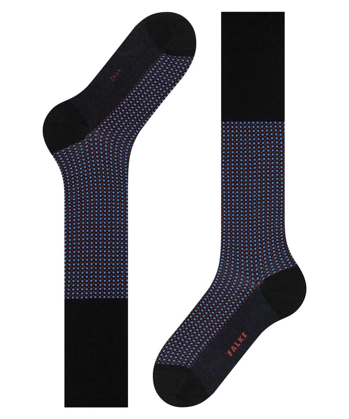 Men Falke Uptown Tie Knee-high Socks Socks Black | WSBHPR095