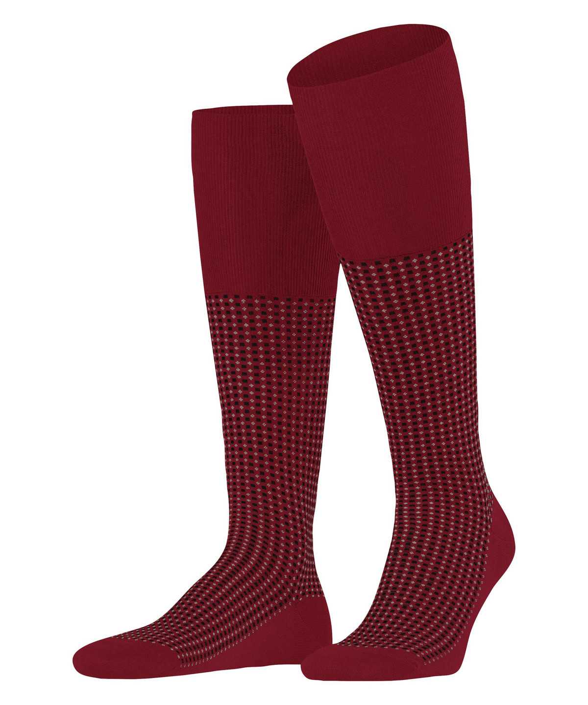 Men Falke Uptown Tie Knee-high Socks Socks Red | YKLOBW679