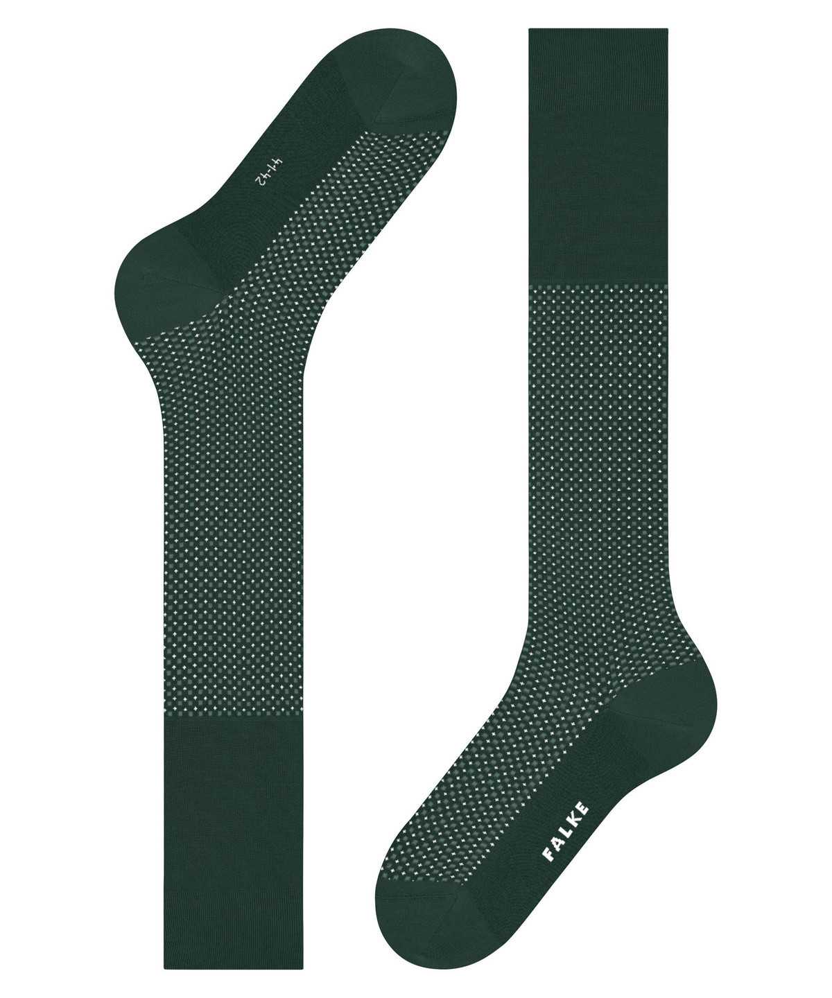 Men Falke Uptown Tie Knee-high Socks Socks Green | CQRNFP201