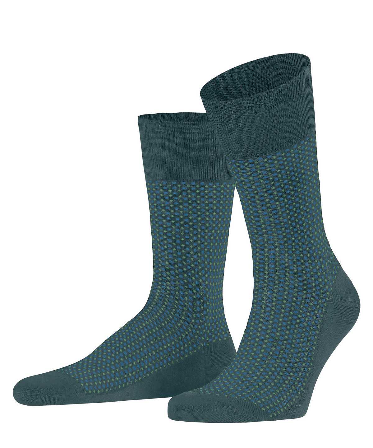 Men Falke Uptown Tie Socks Socks Green | UTQDZX249