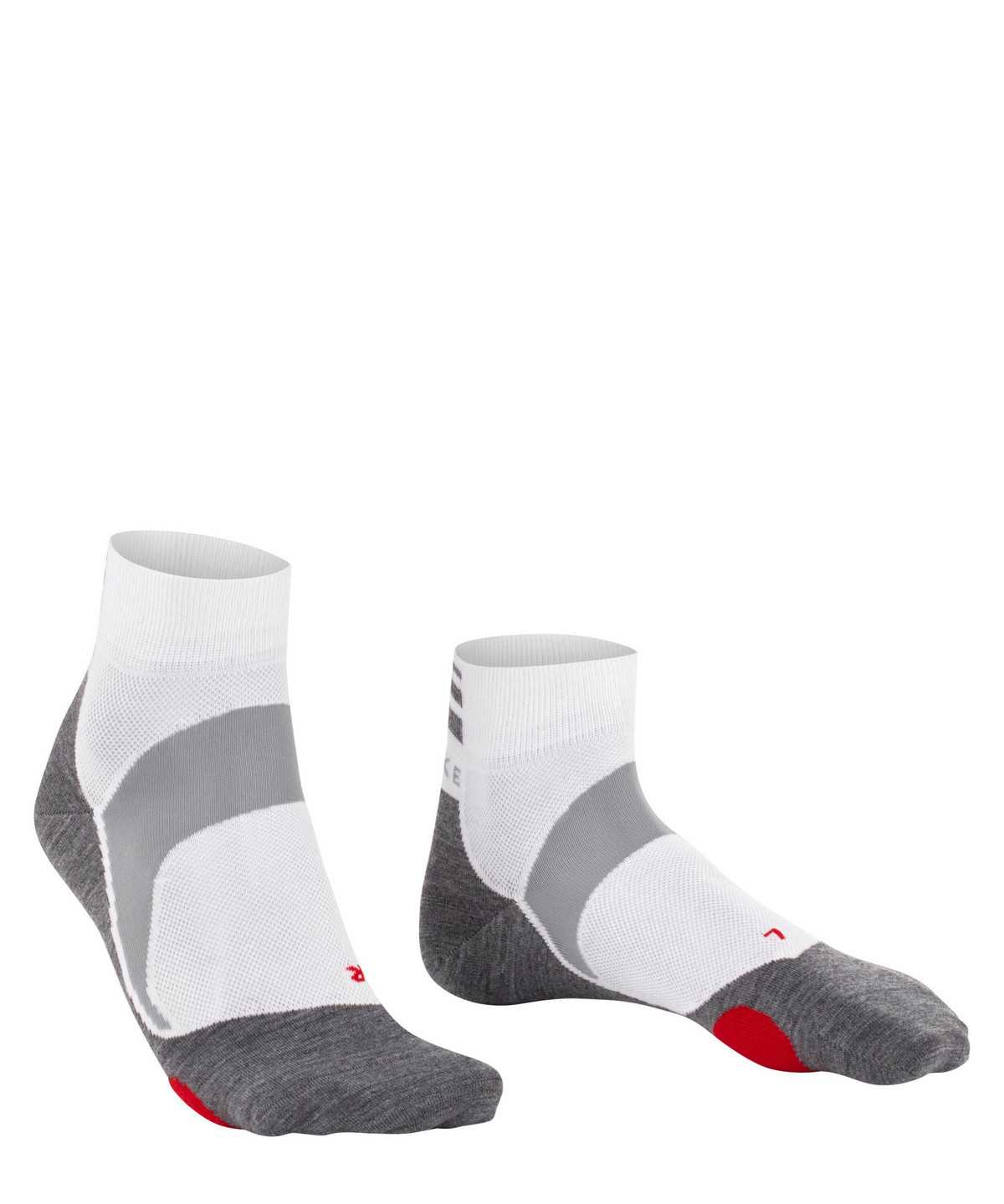 Women Falke BC5 Endurance Biking Short sock Sports Socks White | CXDUGV967