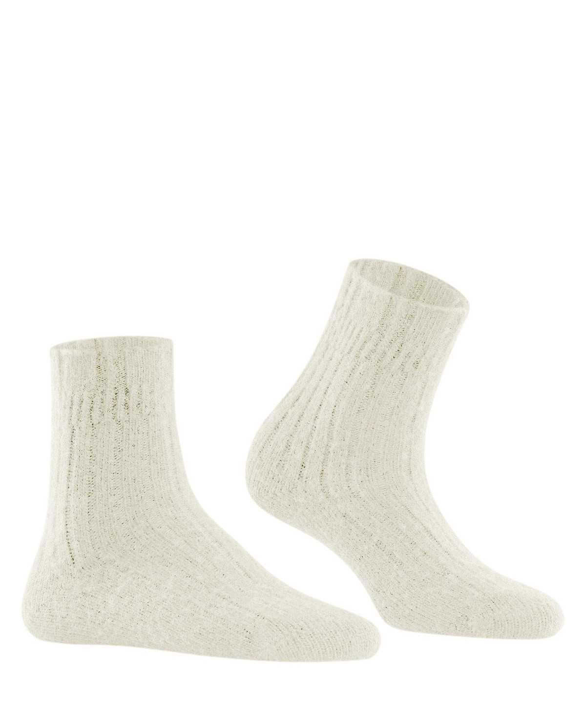 Women Falke Bedsock Rib House socks Socks White | ANCGFB921