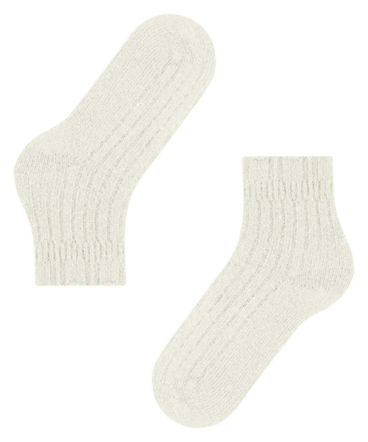 Women Falke Bedsock Rib House socks Socks White | ANCGFB921