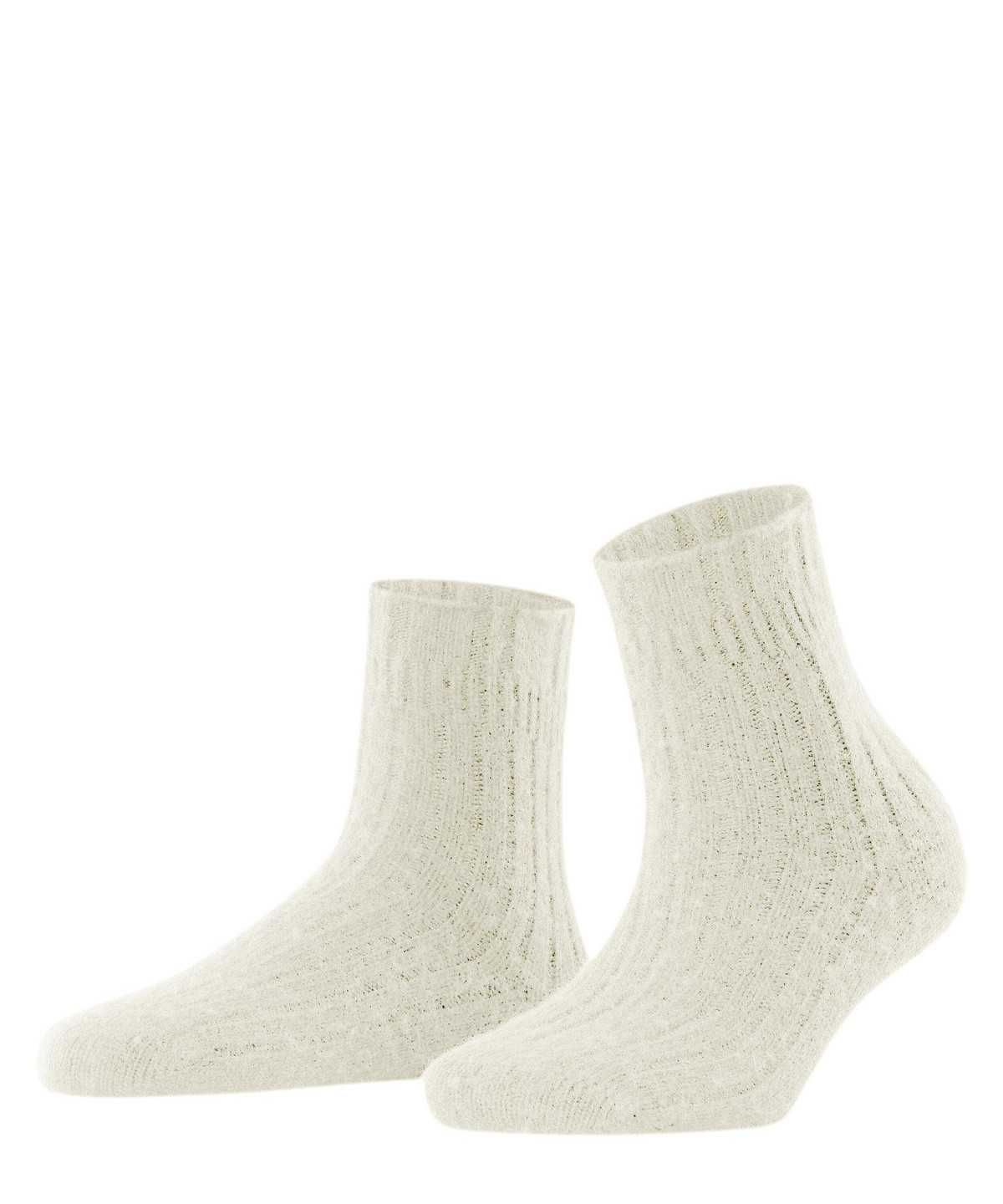 Women Falke Bedsock Rib House socks Socks White | ANCGFB921