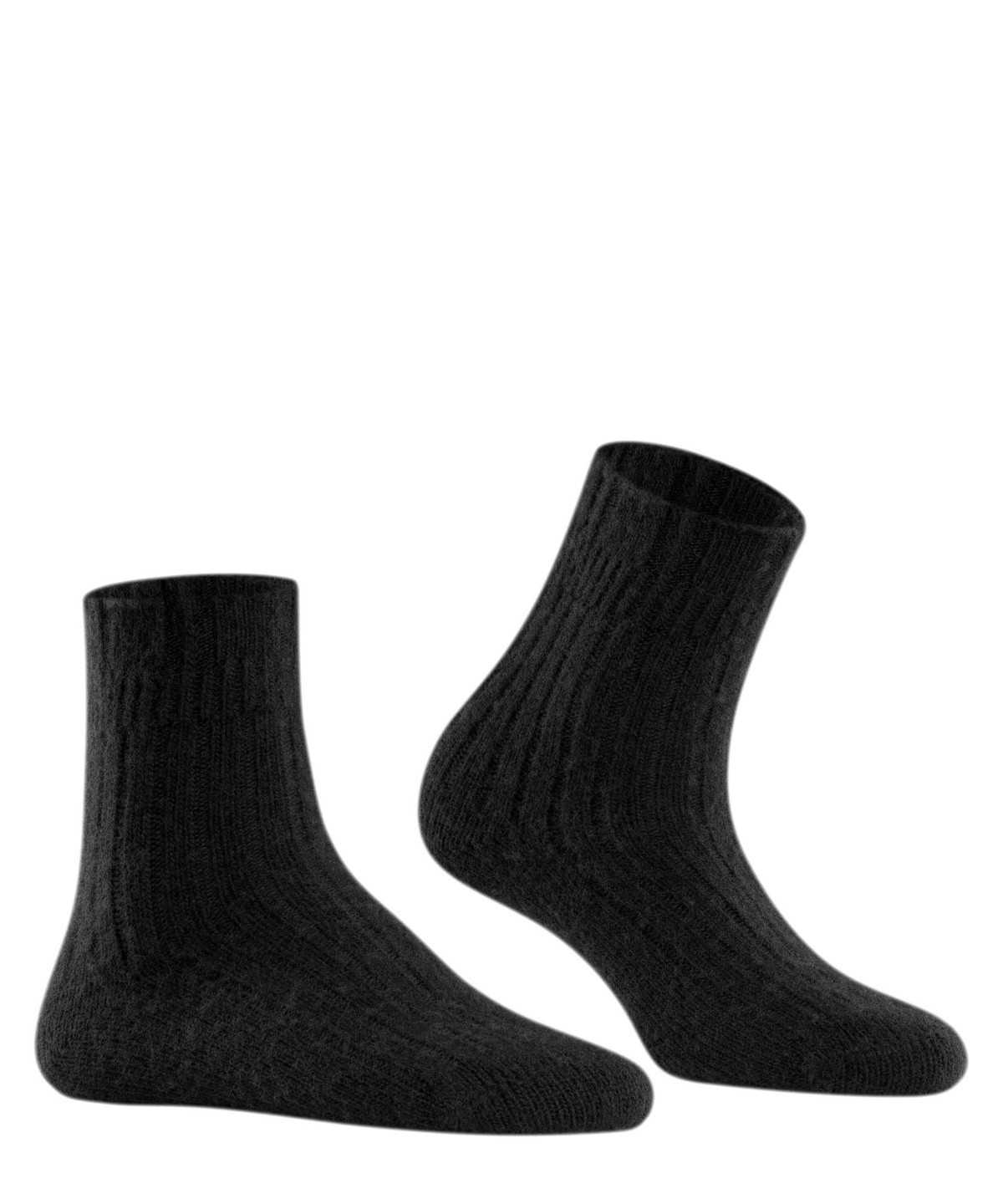 Women Falke Bedsock Rib House socks Socks Black | WTXPOG365