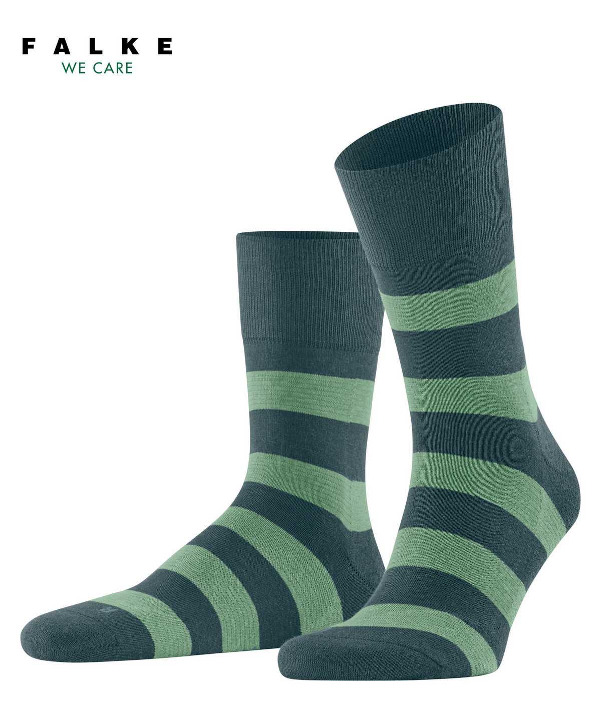 Women Falke Block Stripe Socks Socks Green | BZDMNF980