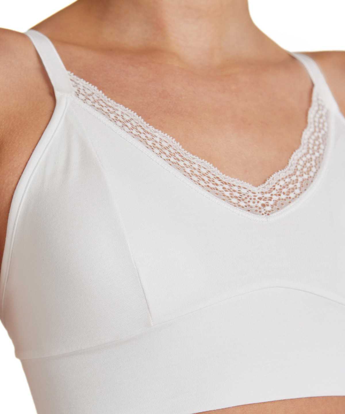 Women Falke Bustier Daily Lace Bras & Tops White | WCRKZT013