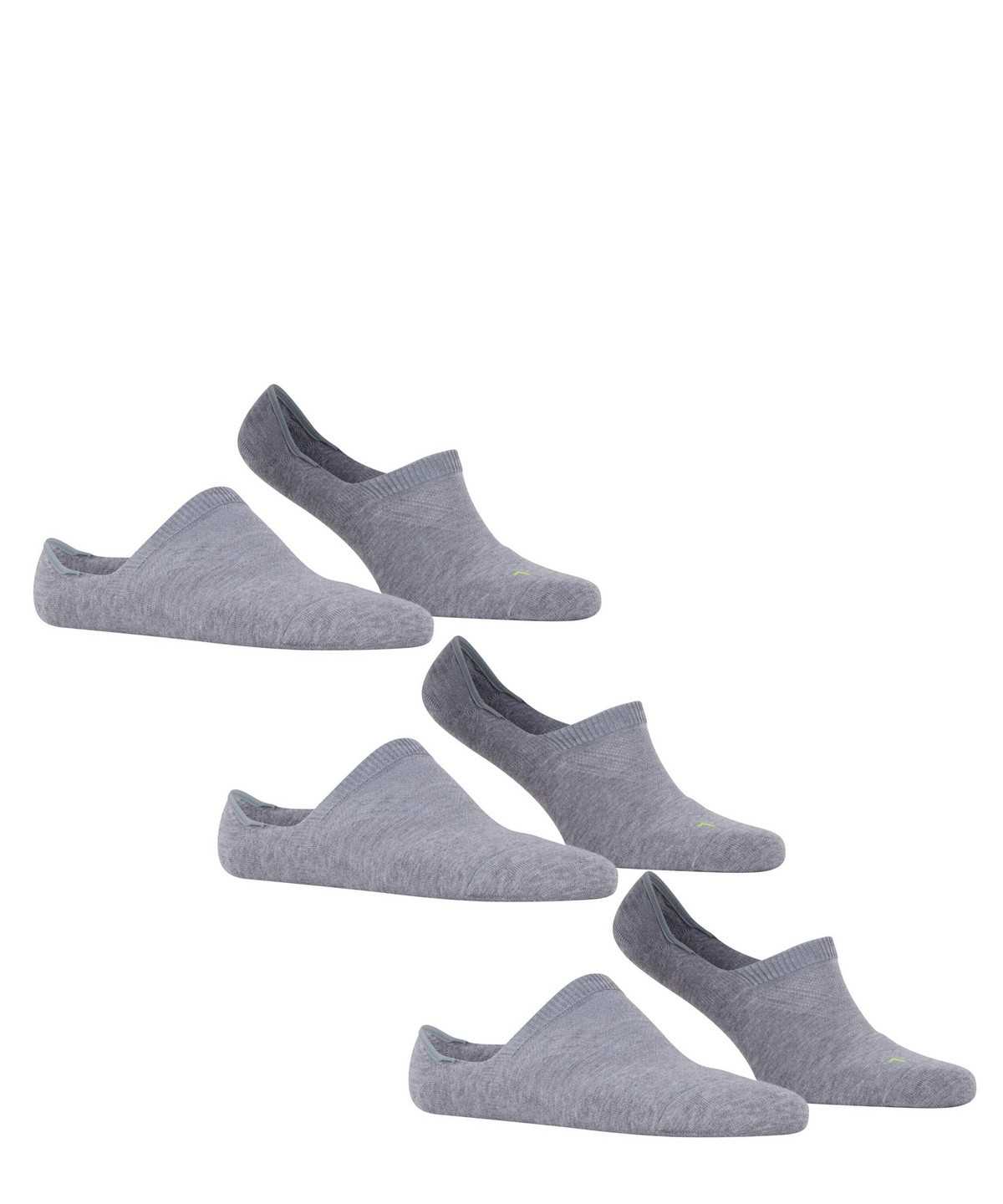 Women Falke Cool Kick 3-Pack Invisibles No Show Socks Grey | RHBMIG915