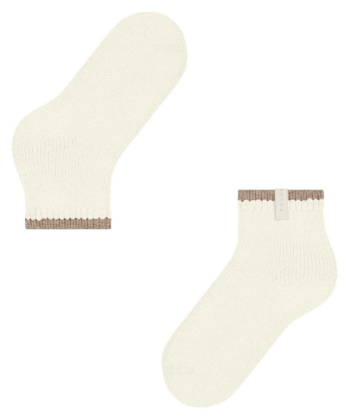 Women Falke Cosy Plush Short sock Socks White | XAODMH706