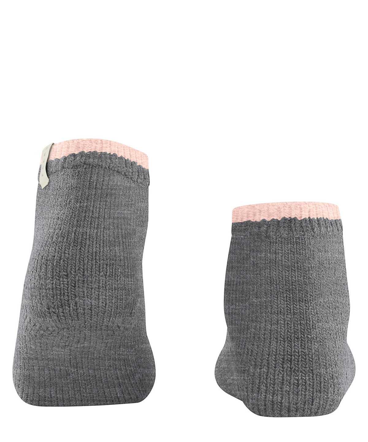 Women Falke Cosy Plush Short sock Socks Grey | OZPQVU875