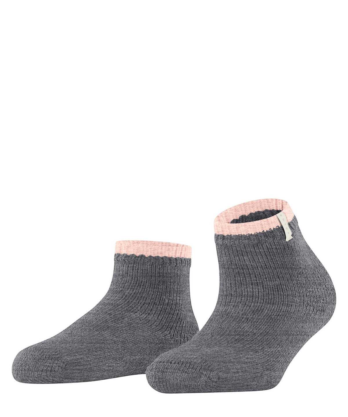 Women Falke Cosy Plush Short sock Socks Grey | OZPQVU875